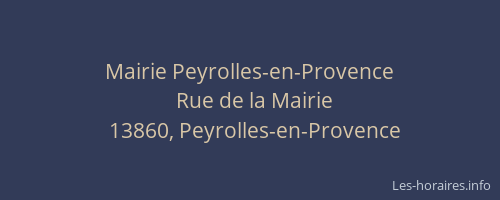 Mairie Peyrolles-en-Provence