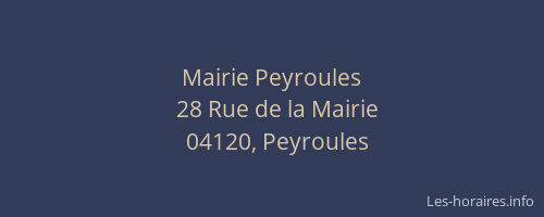 Mairie Peyroules