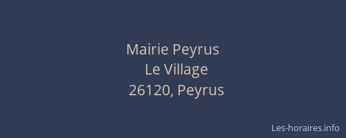 Mairie Peyrus