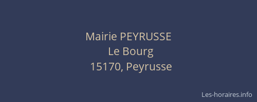 Mairie PEYRUSSE