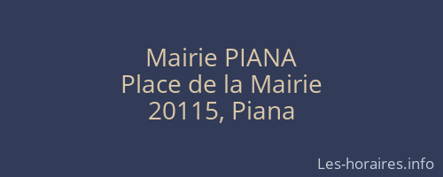 Mairie PIANA