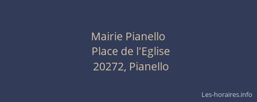Mairie Pianello