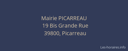 Mairie PICARREAU