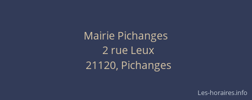 Mairie Pichanges