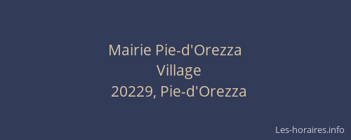 Mairie Pie-d'Orezza