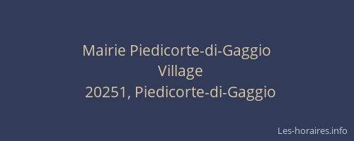 Mairie Piedicorte-di-Gaggio