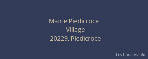 Mairie Piedicroce