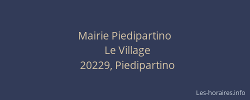 Mairie Piedipartino