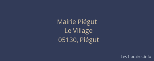 Mairie Piégut