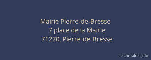 Mairie Pierre-de-Bresse