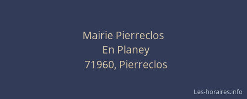 Mairie Pierreclos
