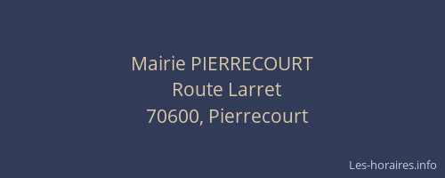 Mairie PIERRECOURT