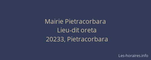 Mairie Pietracorbara