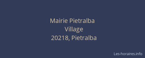 Mairie Pietralba
