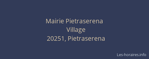 Mairie Pietraserena