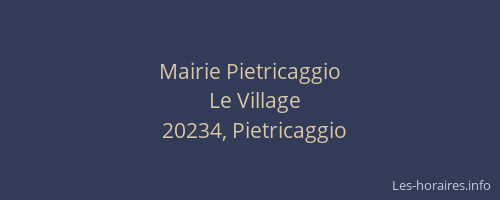 Mairie Pietricaggio