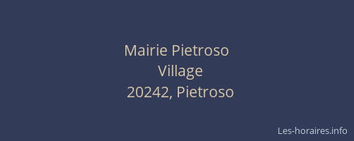Mairie Pietroso