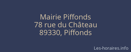 Mairie Piffonds
