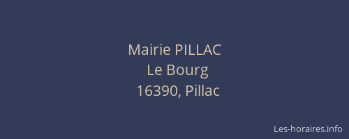 Mairie PILLAC