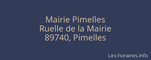 Mairie Pimelles