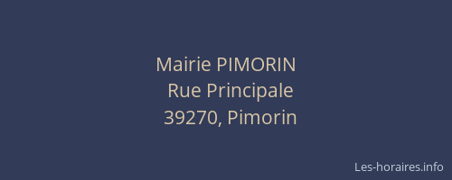Mairie PIMORIN