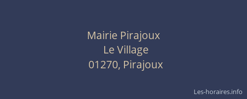 Mairie Pirajoux