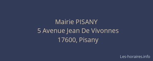 Mairie PISANY