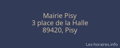 Mairie Pisy