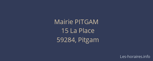 Mairie PITGAM
