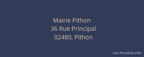 Mairie Pithon
