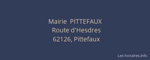 Mairie  PITTEFAUX