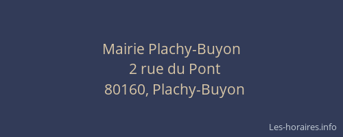 Mairie Plachy-Buyon