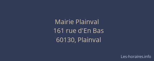 Mairie Plainval