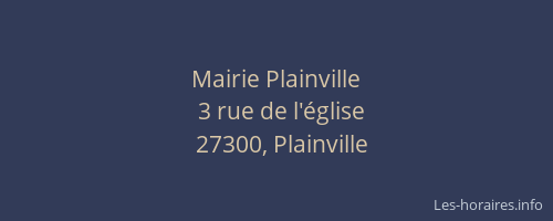Mairie Plainville