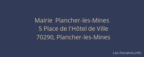 Mairie  Plancher-les-Mines