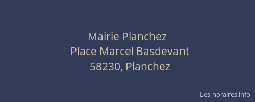 Mairie Planchez