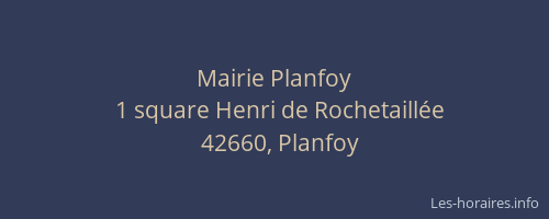 Mairie Planfoy