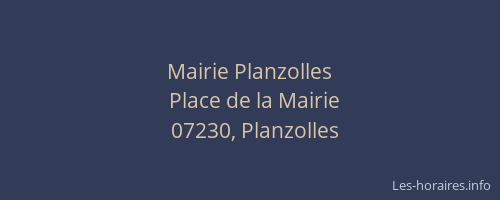 Mairie Planzolles