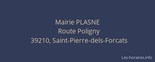 Mairie PLASNE