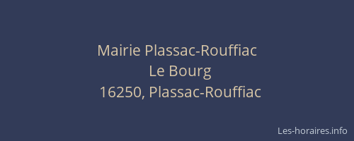 Mairie Plassac-Rouffiac