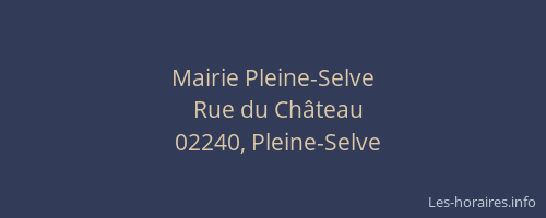Mairie Pleine-Selve