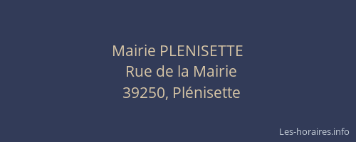 Mairie PLENISETTE