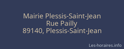 Mairie Plessis-Saint-Jean