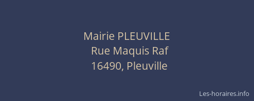 Mairie PLEUVILLE