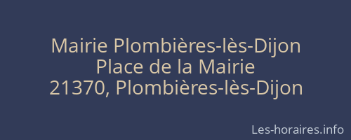 Mairie Plombières-lès-Dijon