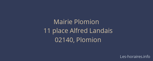 Mairie Plomion