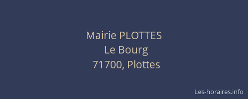 Mairie PLOTTES