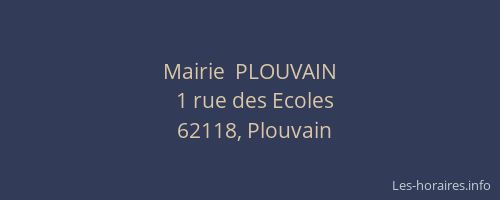 Mairie  PLOUVAIN