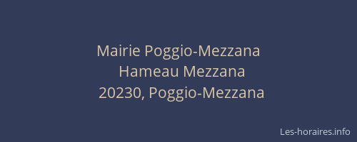 Mairie Poggio-Mezzana