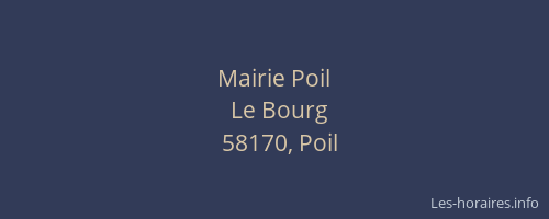 Mairie Poil